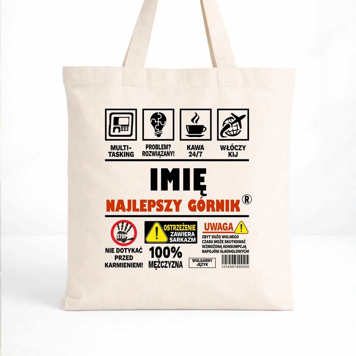 Torba - prezent dla górnika - Najlepszy górnik 24/7 - personalizowana G11
