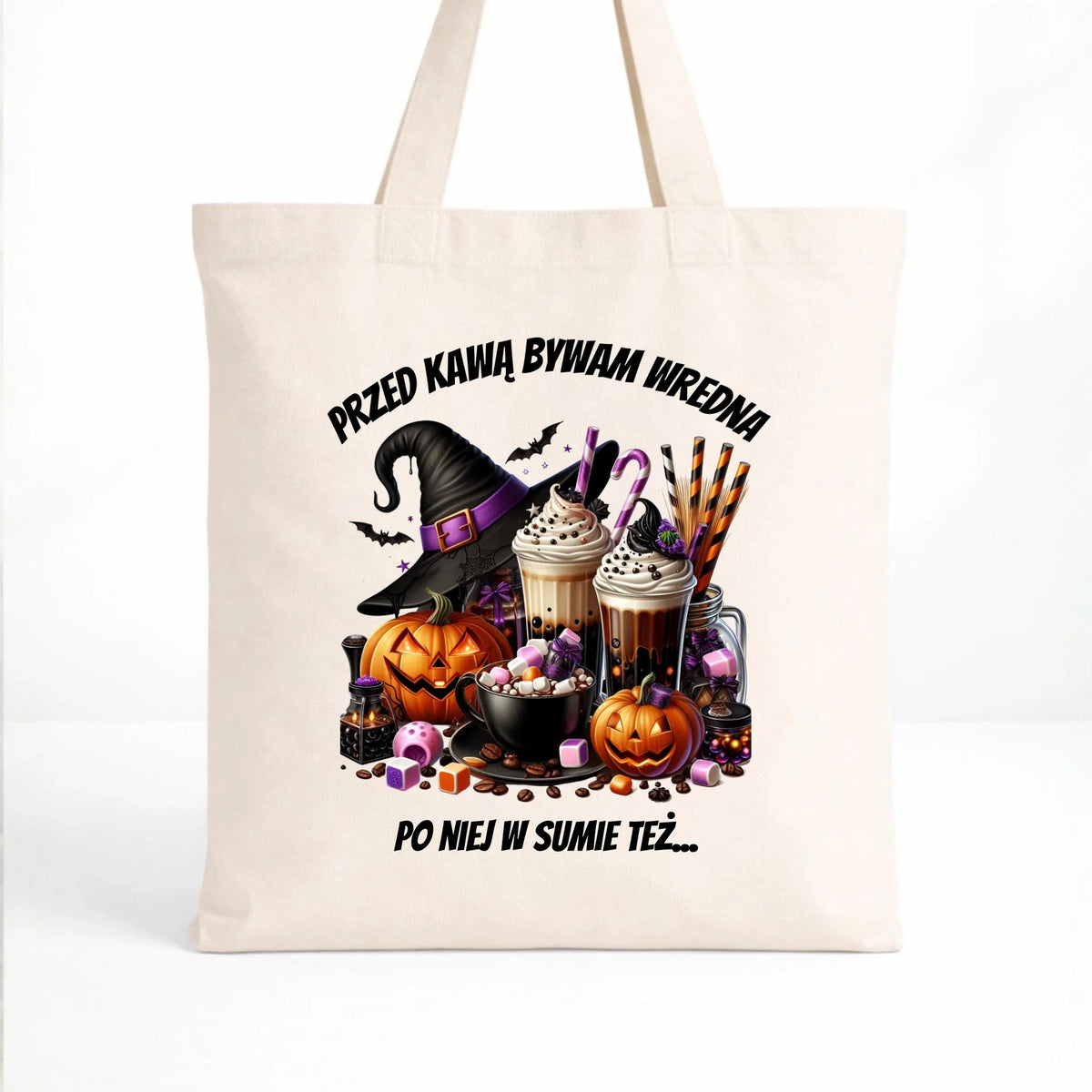 Torba Halloween – Przed kawą bywam wredna, po niej w sumie też HL30