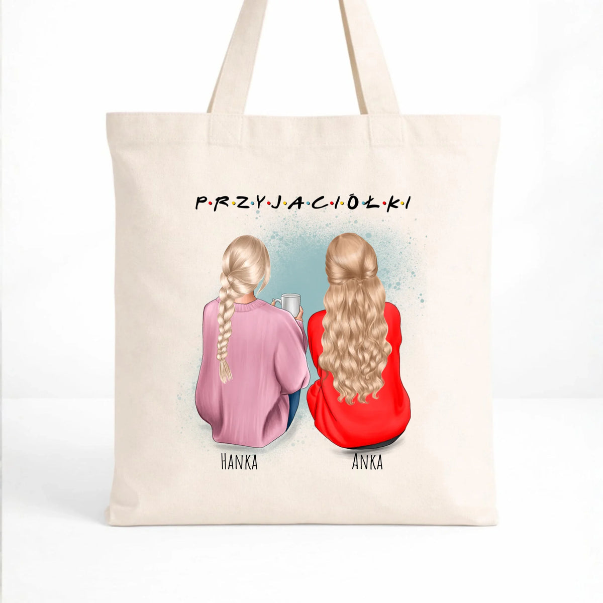 Torba - prezent dla przyjaciółki - personalizowane postacie 2-4 osoby PR02
