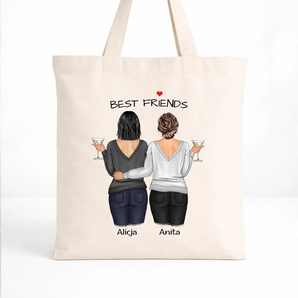 Torba - prezent dla przyjaciółki - Best Friends - personalizowane postacie 2-4 osoby PR03
