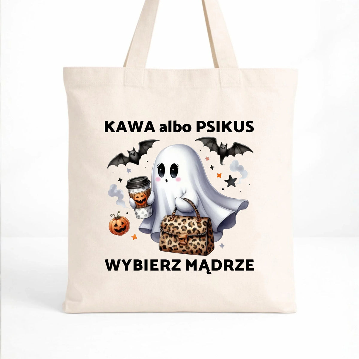 Torba halloweenowa - Duch - Kawa albo psikus HL07