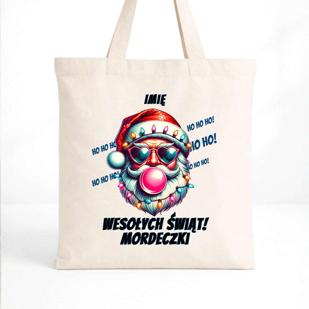 Torba świąteczna - Mikołaj Wesołych Świąt Mordeczki - personalizowana BN17