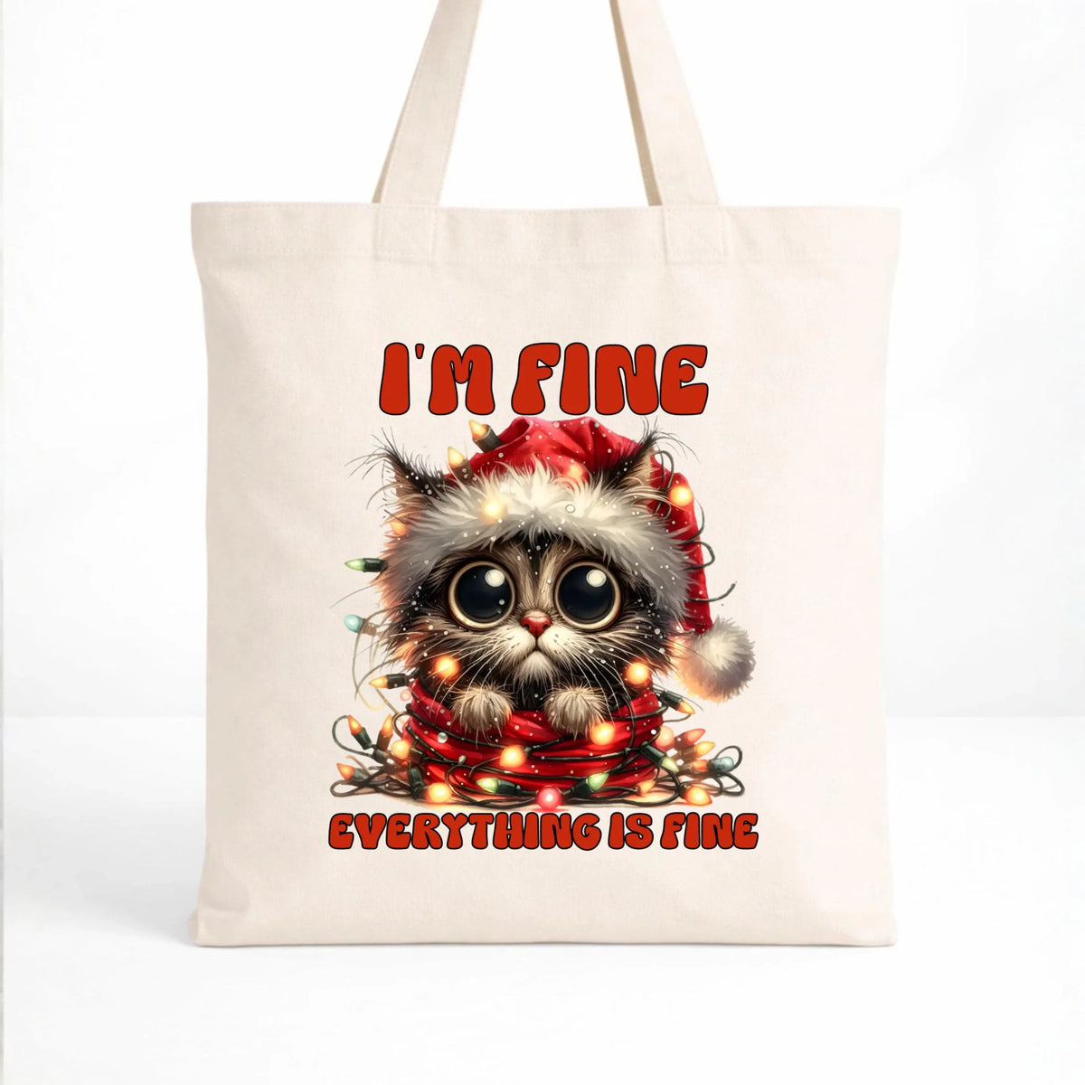 Torba świąteczna - Kotek I'm fine everything is fine BN67