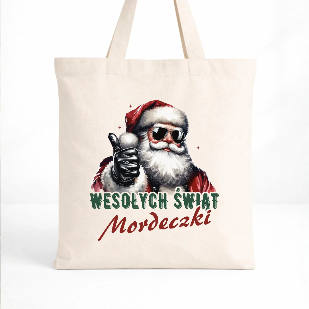 Torba świąteczna - Mikołaj Wesołych Świąt mordeczki BN65