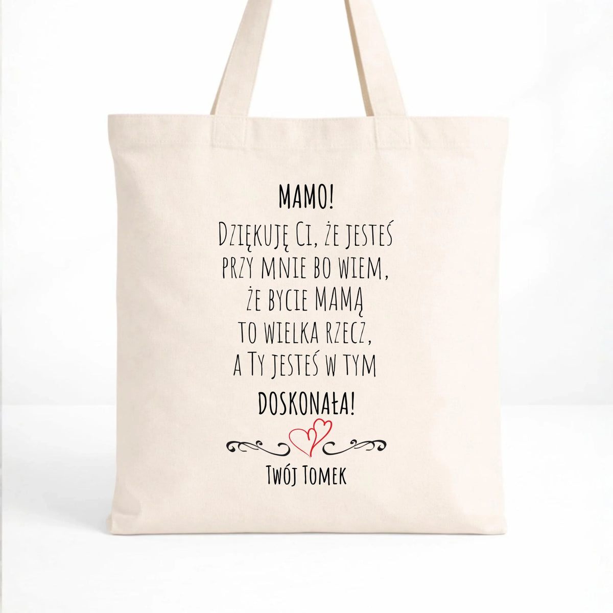 Torba dla mamy z podziękowaniem - Mamo jesteś doskonała - personalizowana DM10