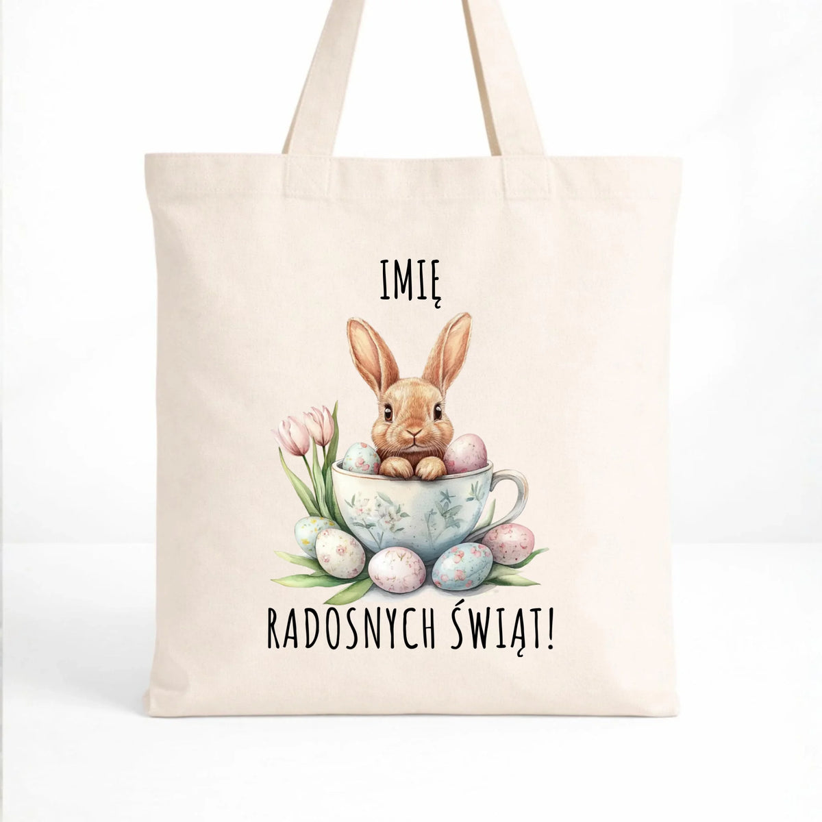 Torba na Wielkanoc - Zajączek radosnych świąt - personalizowana WN01