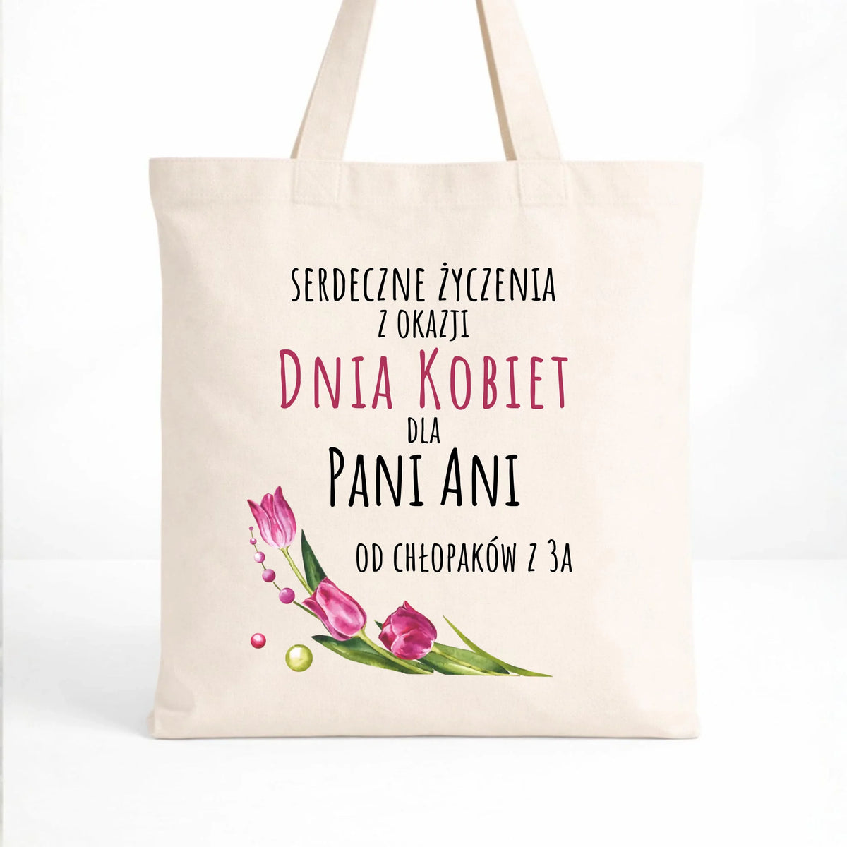 Torba na Dzień Kobiet - Serdeczne życzenia - personalizowana DK01
