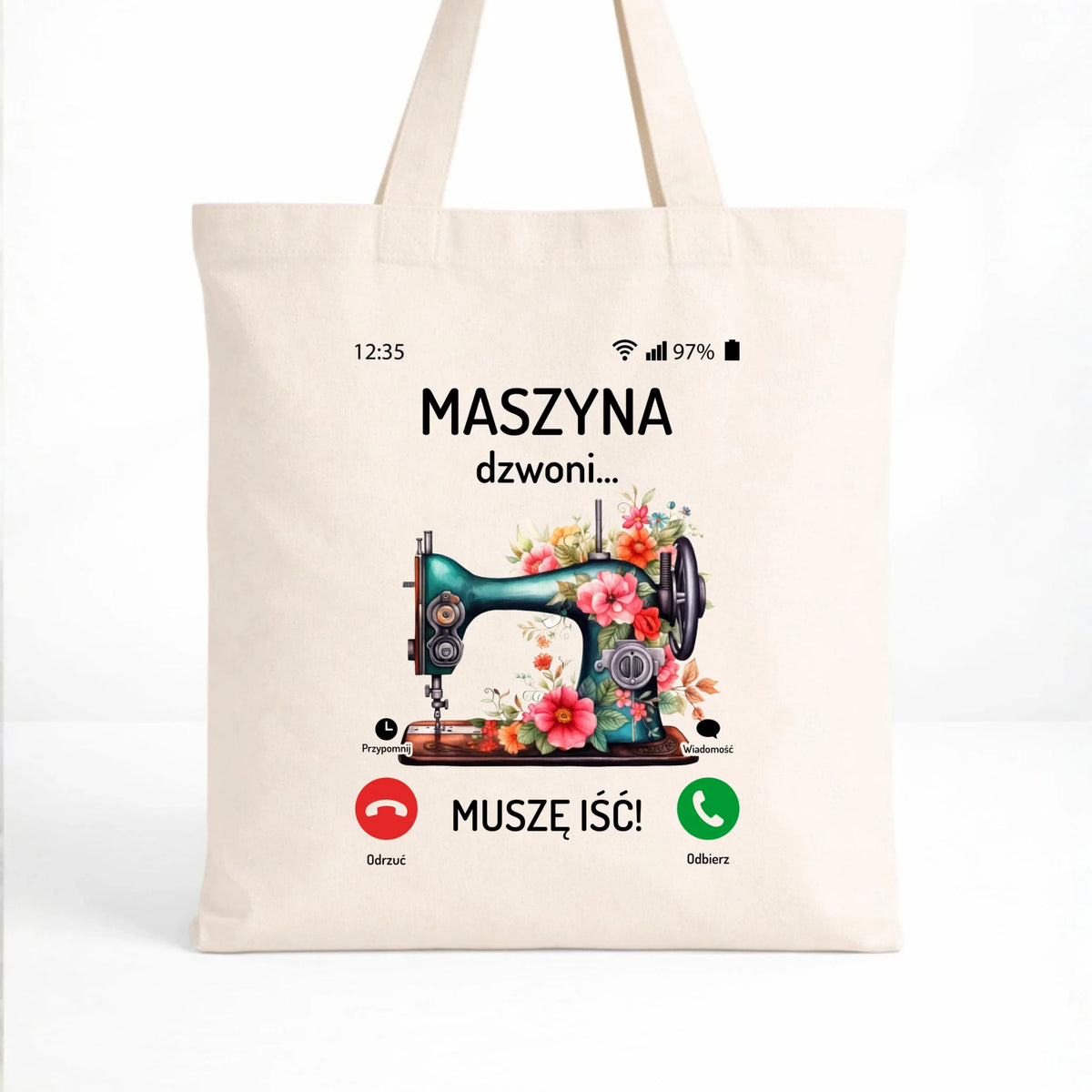 Torba szyciowa dla krawcowej - Maszyna dzwoni muszę iść HS05