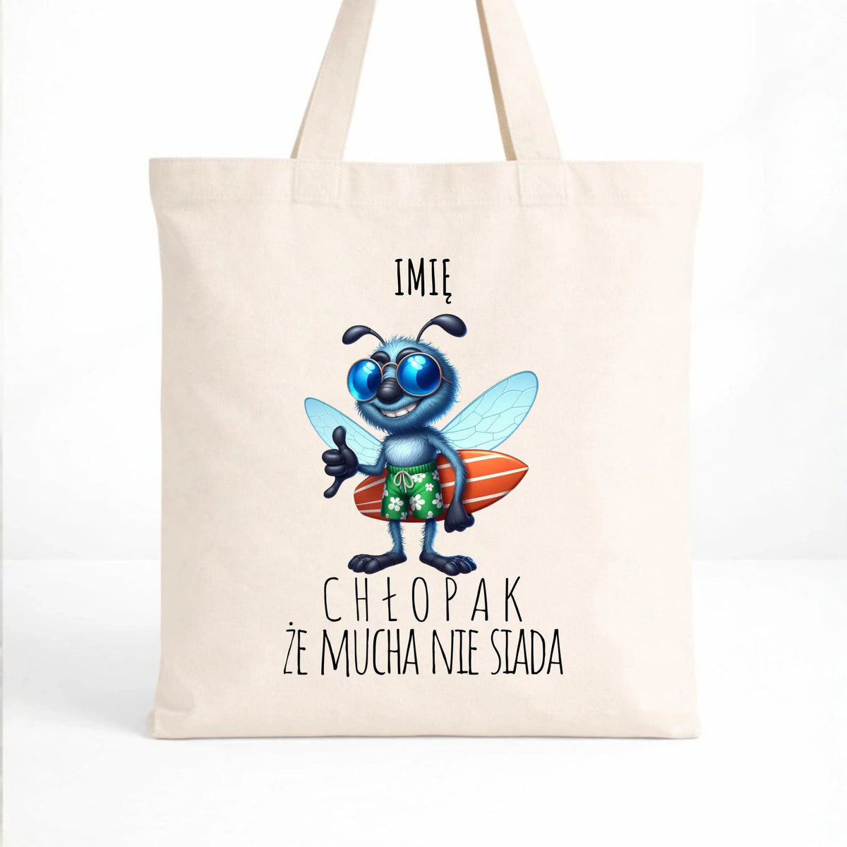 Torba - prezent dla chłopaka - Chłopak, że mucha nie siada essa - personalizowana DCH29