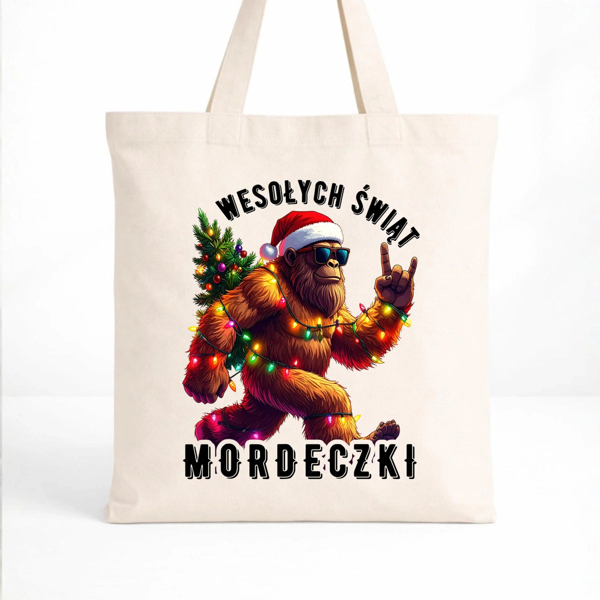 Torba świąteczna - prezent na święta - Yeti Wesołych Świąt mordeczki BN152