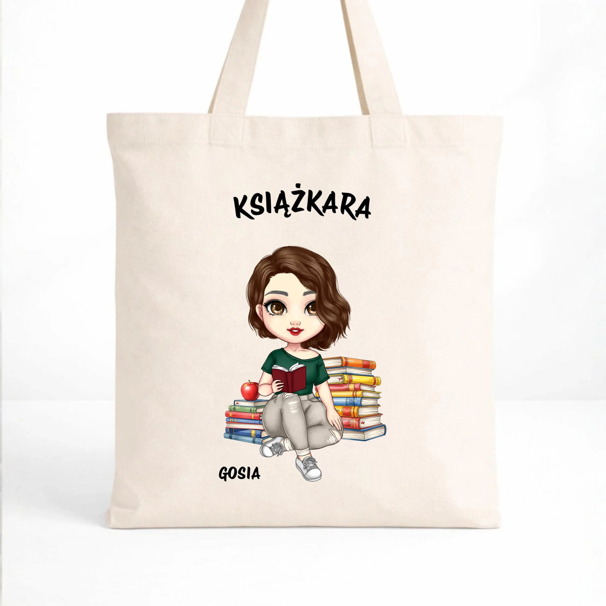 Torba - Książkara - Prezent dla miłośniczki czytania książek - personalizowana DZ03