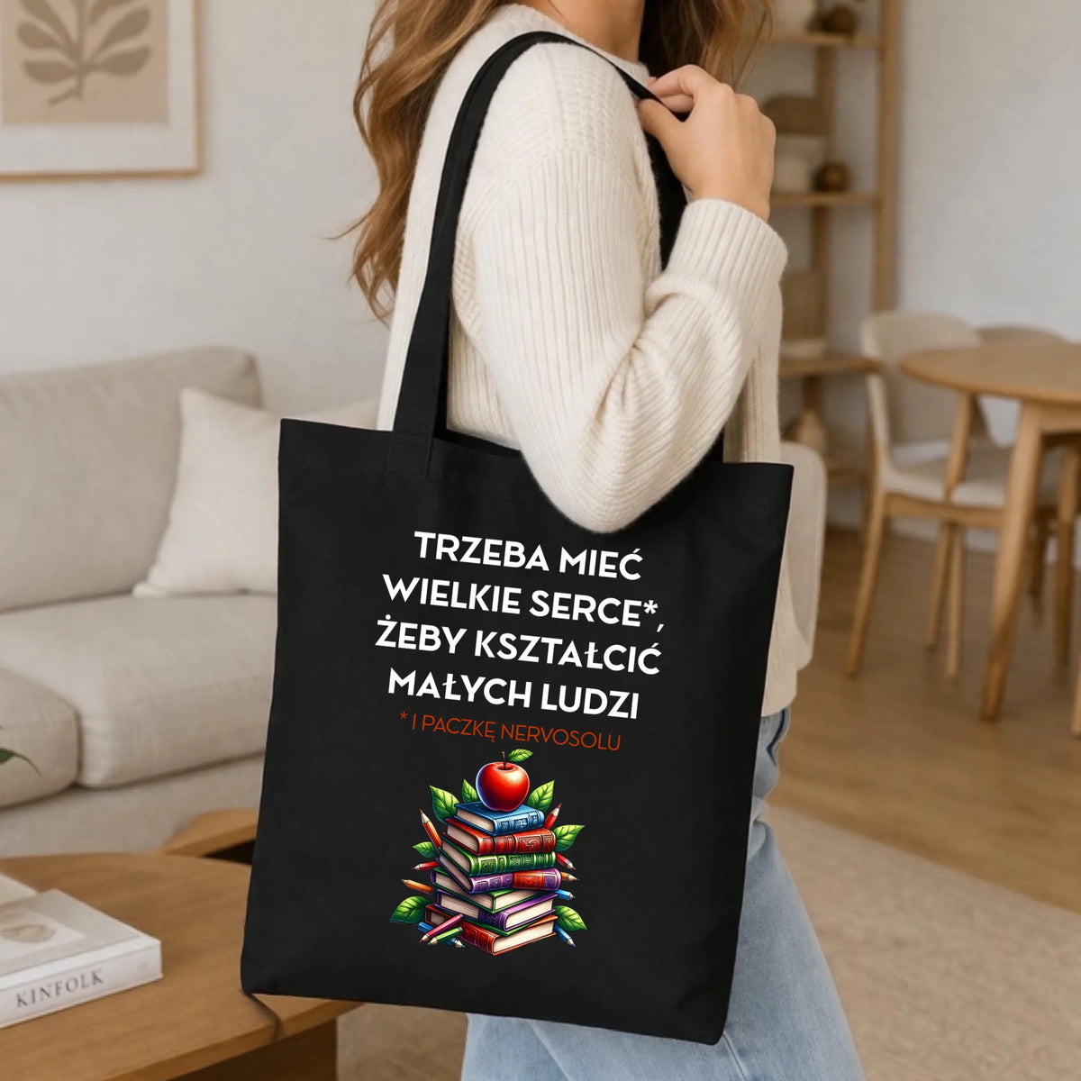 Torba dla nauczyciela - Trzeba mieć wielkie serce i paczkę nervosolu N73