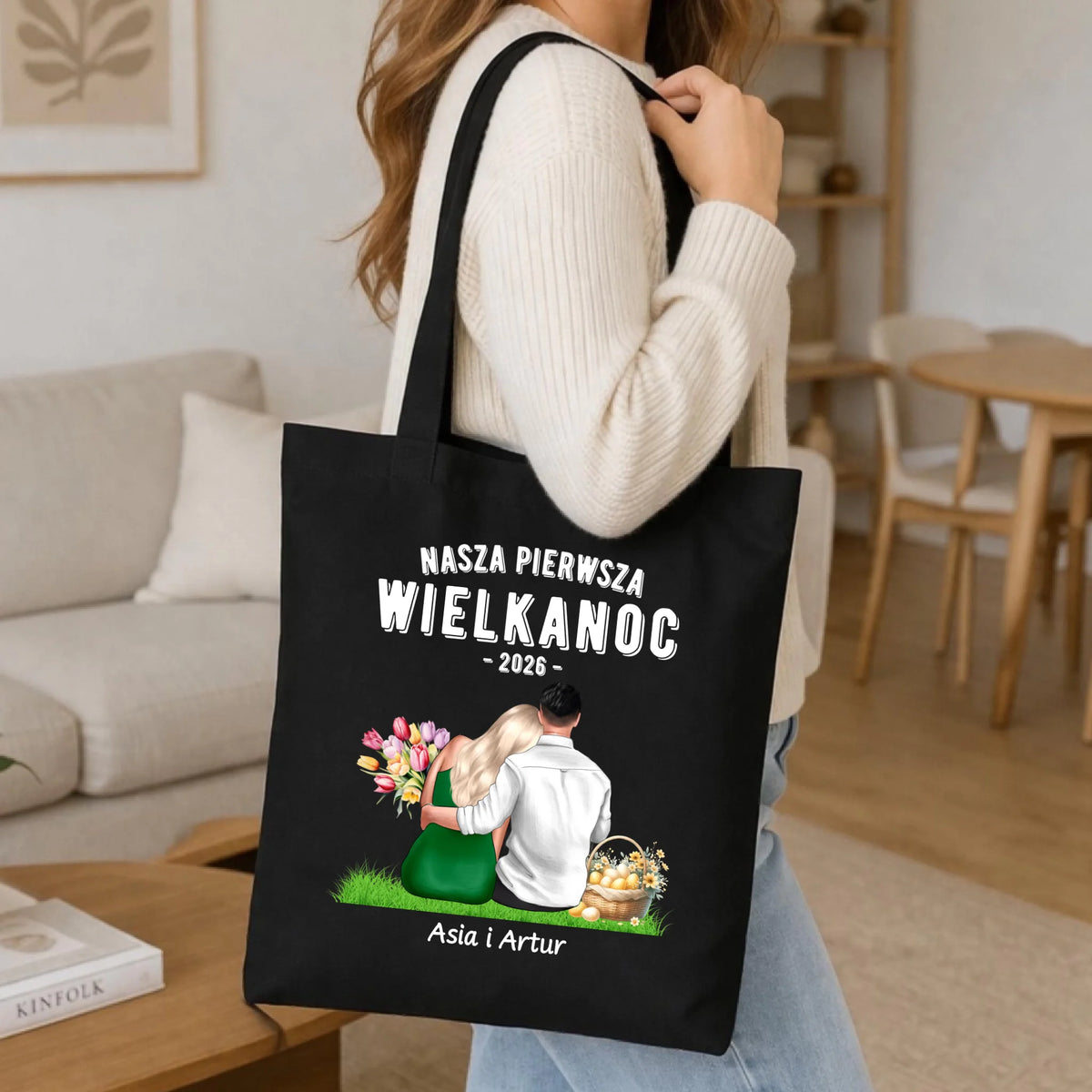 Torba wielkanocna dla par - Nasza pierwsza Wielkanoc - personalizowana WN16