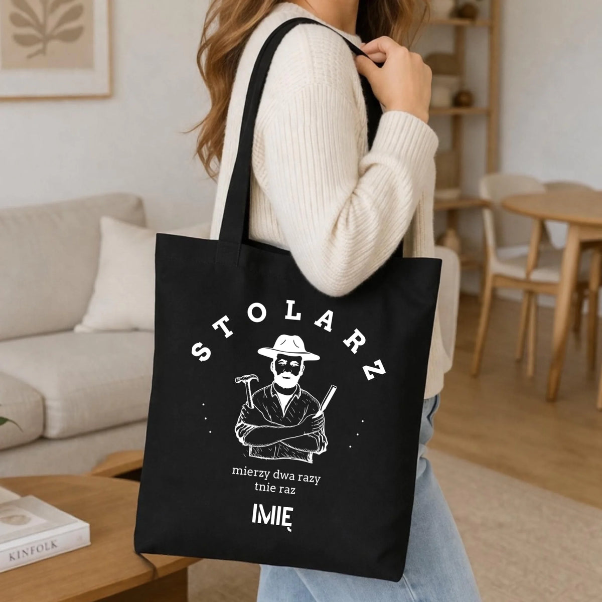 Torba dla stolarza - Mierzy dwa razy tnie raz - personalizowana ZS02
