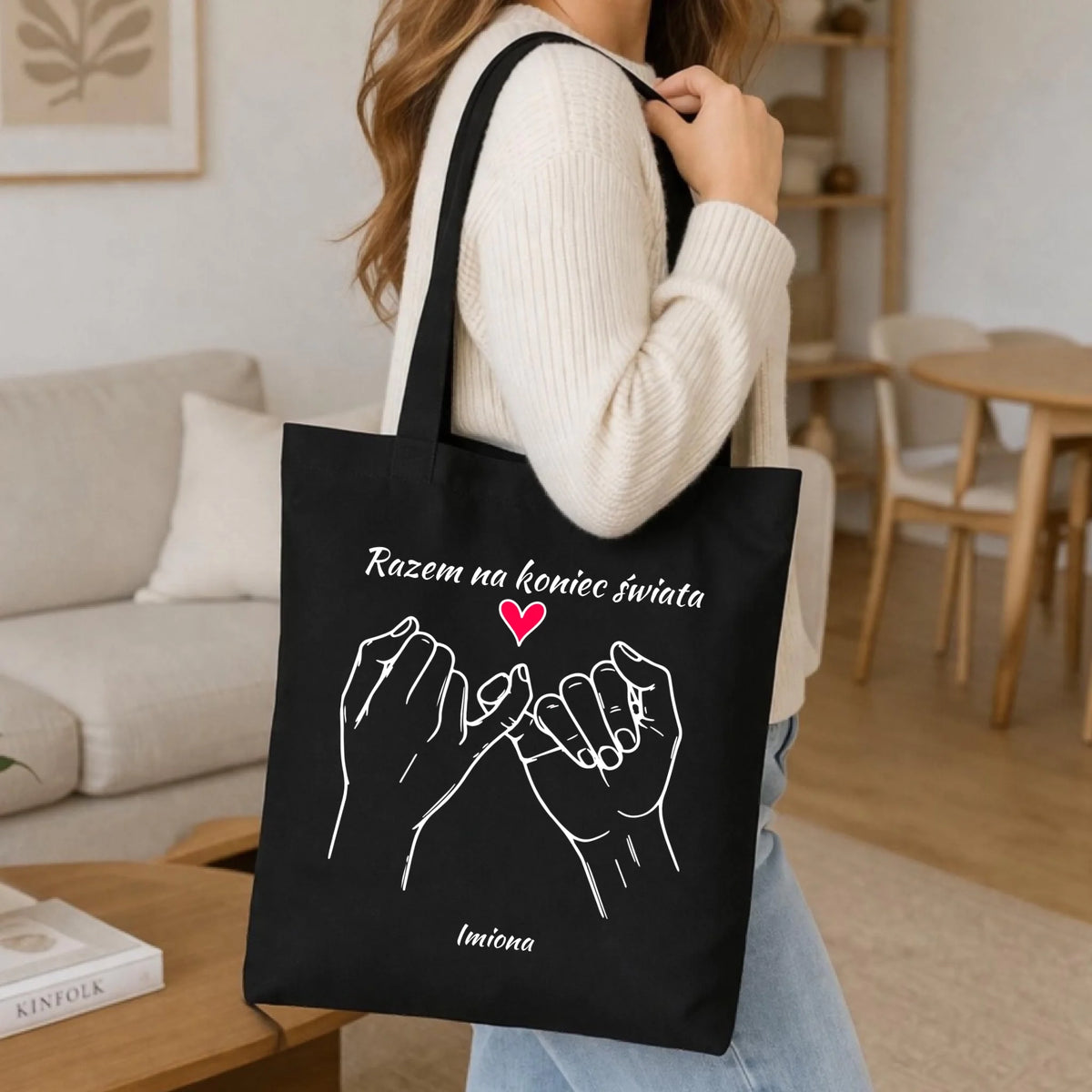 Torba dla par - Razem na koniec świata - personalizowana W60