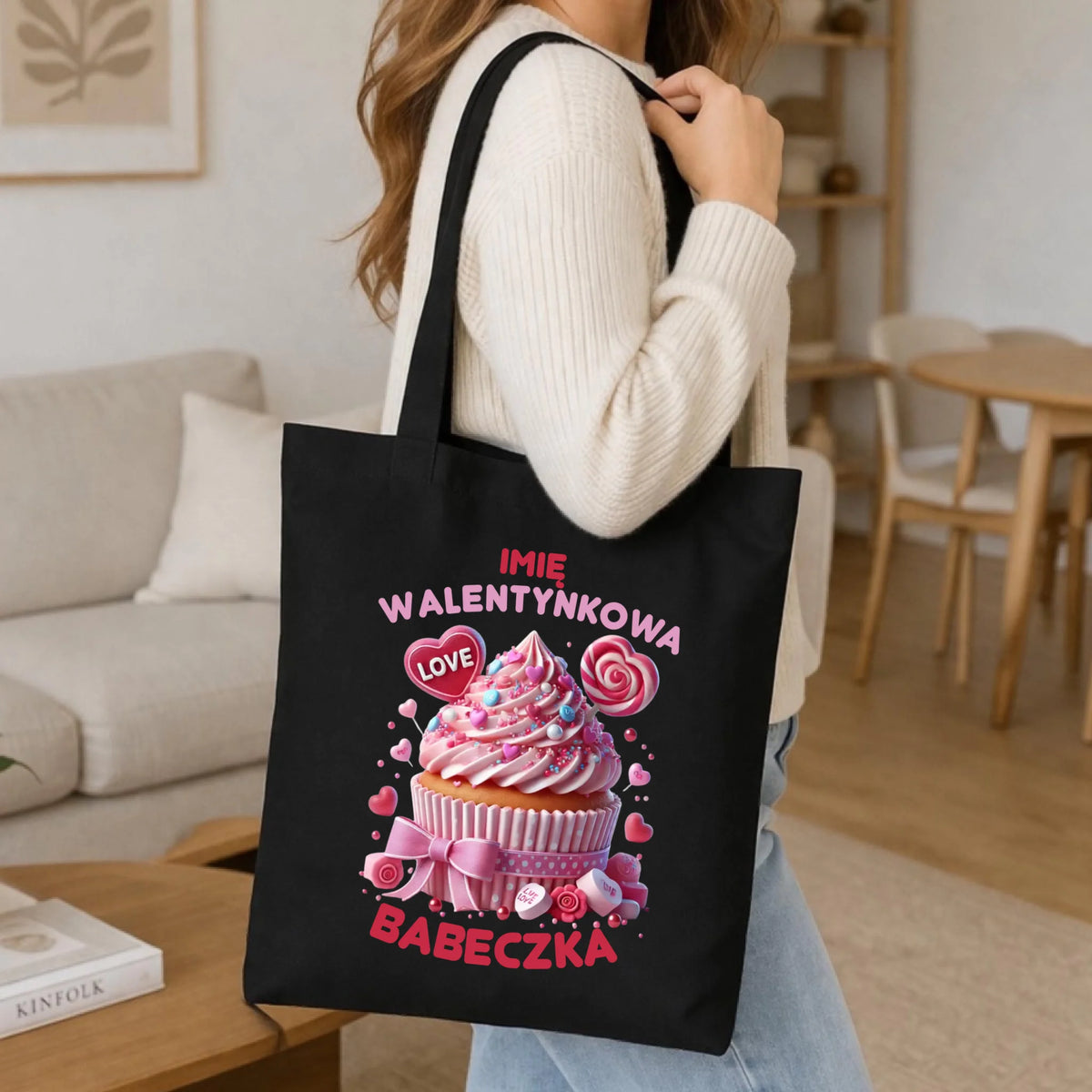 Torba na Walentynki - Walentynkowa Babeczka - personalizowana W21