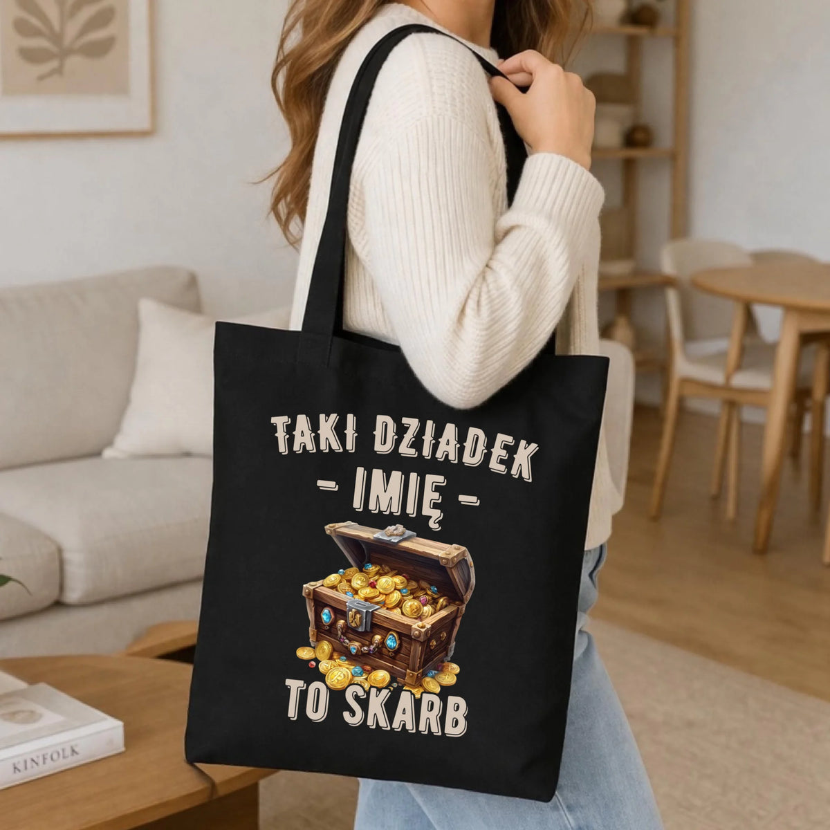 Torba dla dziadka - Taki dziadek to skarb - personalizowana D19