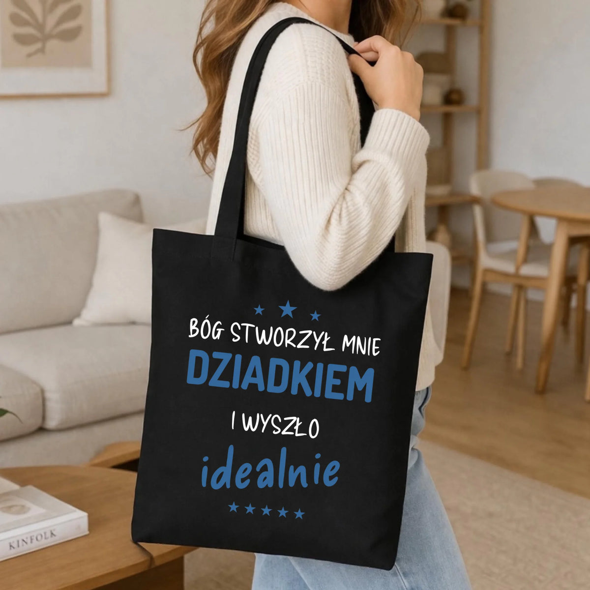 Torba dla dziadka - Bóg stworzył mnie dziadkiem i wyszło idealnie D08