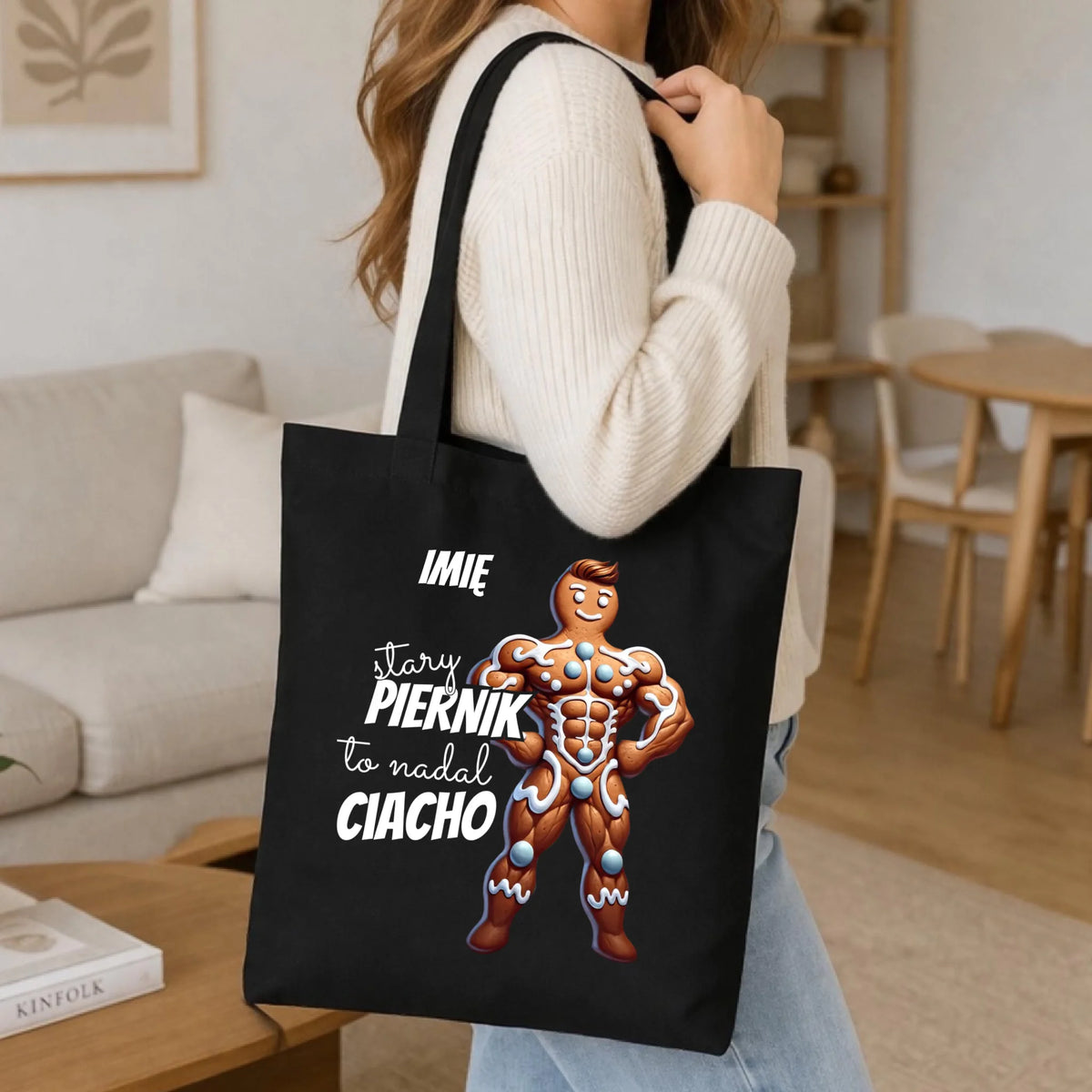 Torba świąteczna - Stary piernik to nadal ciacho - personalizowana BN23