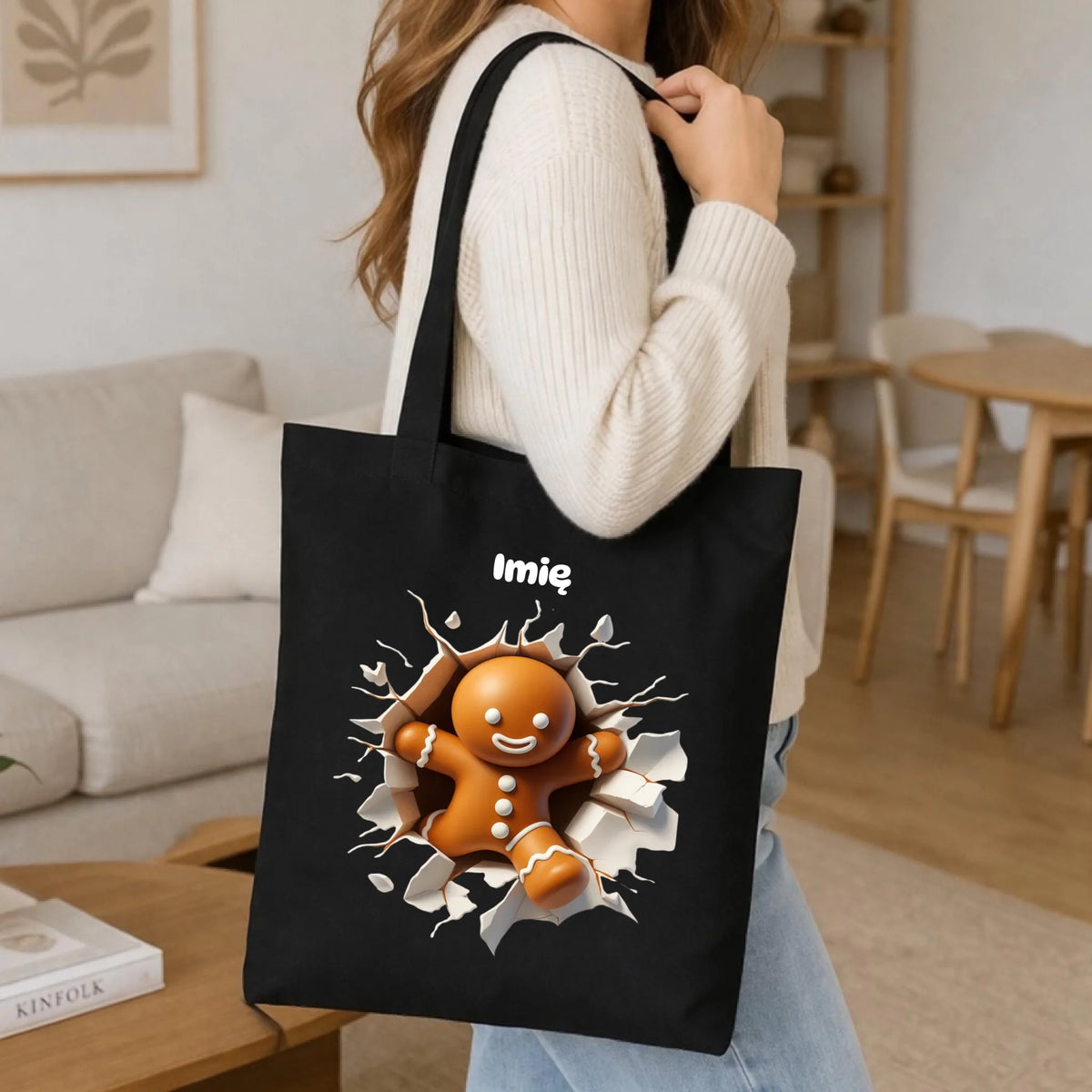 Torba świąteczna - Pierniczek 3D - personalizowana BN81