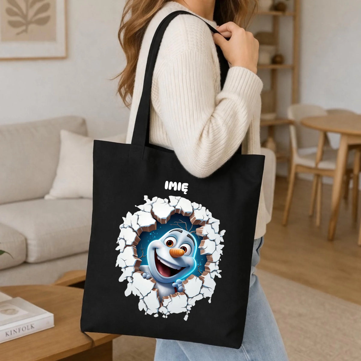Torba świąteczna - Bałwan 3D - personalizowana BN84