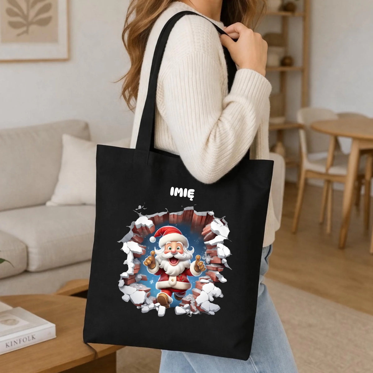 Torba świąteczna - Mikołaj 3D - personalizowana BN83