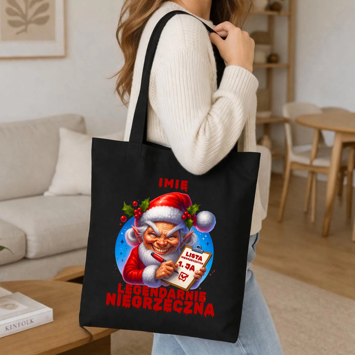 Torba świąteczna - Legendarnie niegrzeczna - personalizowana BN122