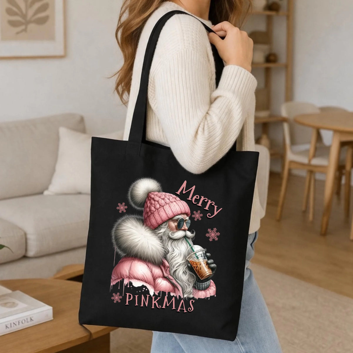 Torba świąteczna - Różowe Święta - Merry pinkmas BN117