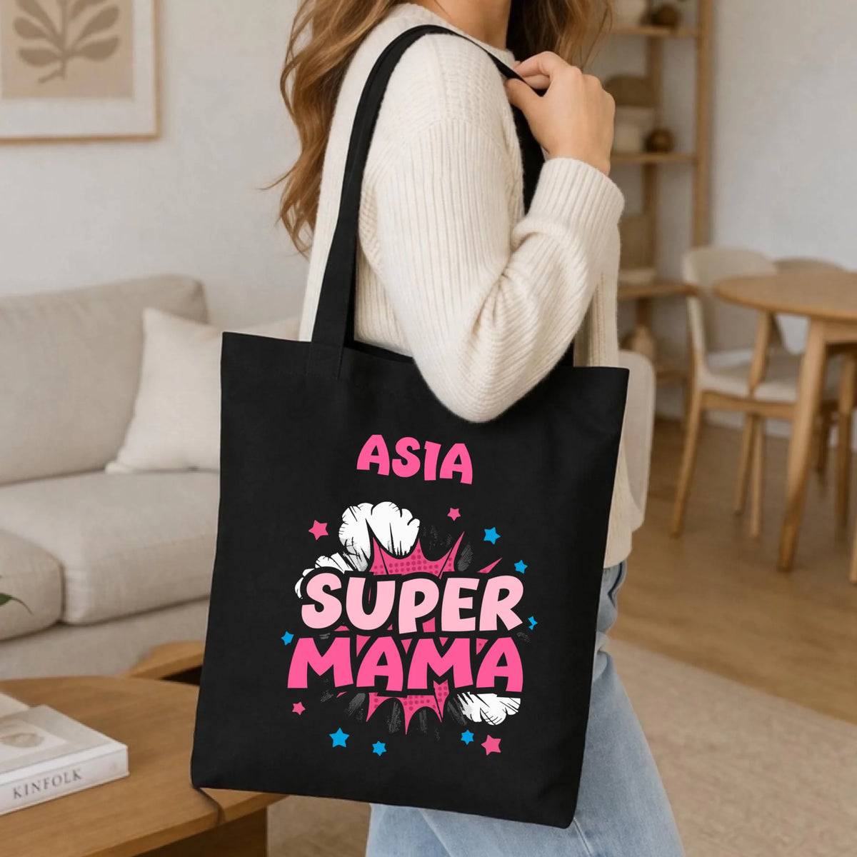 Torba dla mamy z imieniem - Super Mama - personalizowana DM24