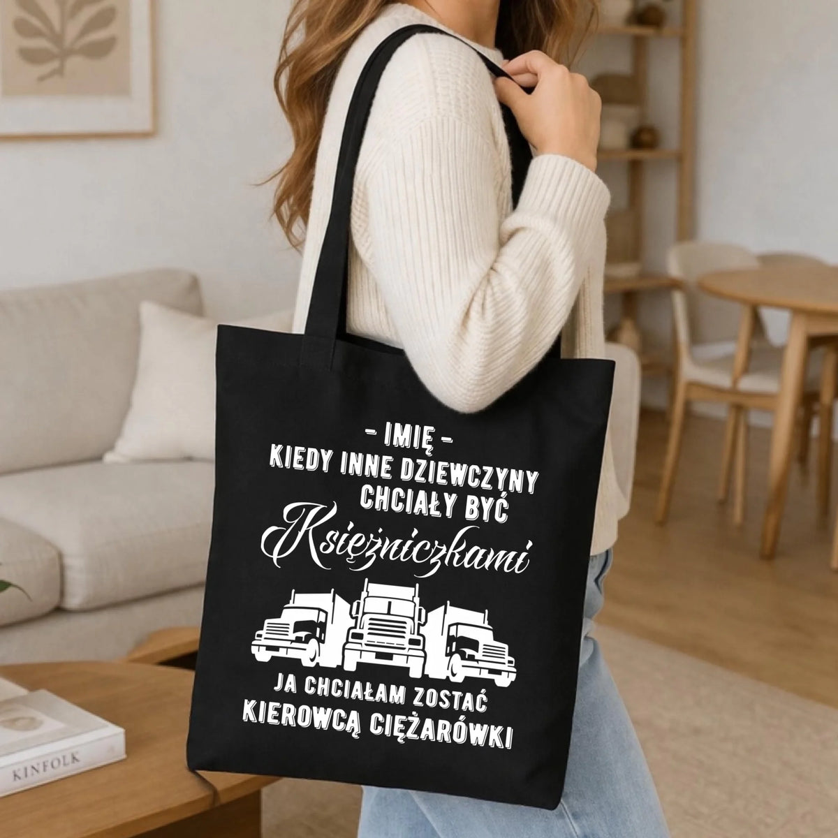 Torba dla kierowcy ciężarówki - Nie chciałam być księżniczką - personalizowana ZKT08
