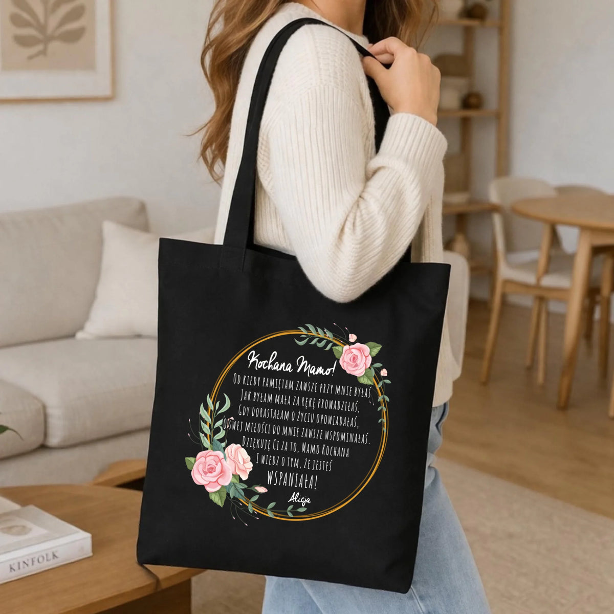 Torba dla mamy od córki - Kochana Mamo jesteś wspaniała - personalizowana DM35