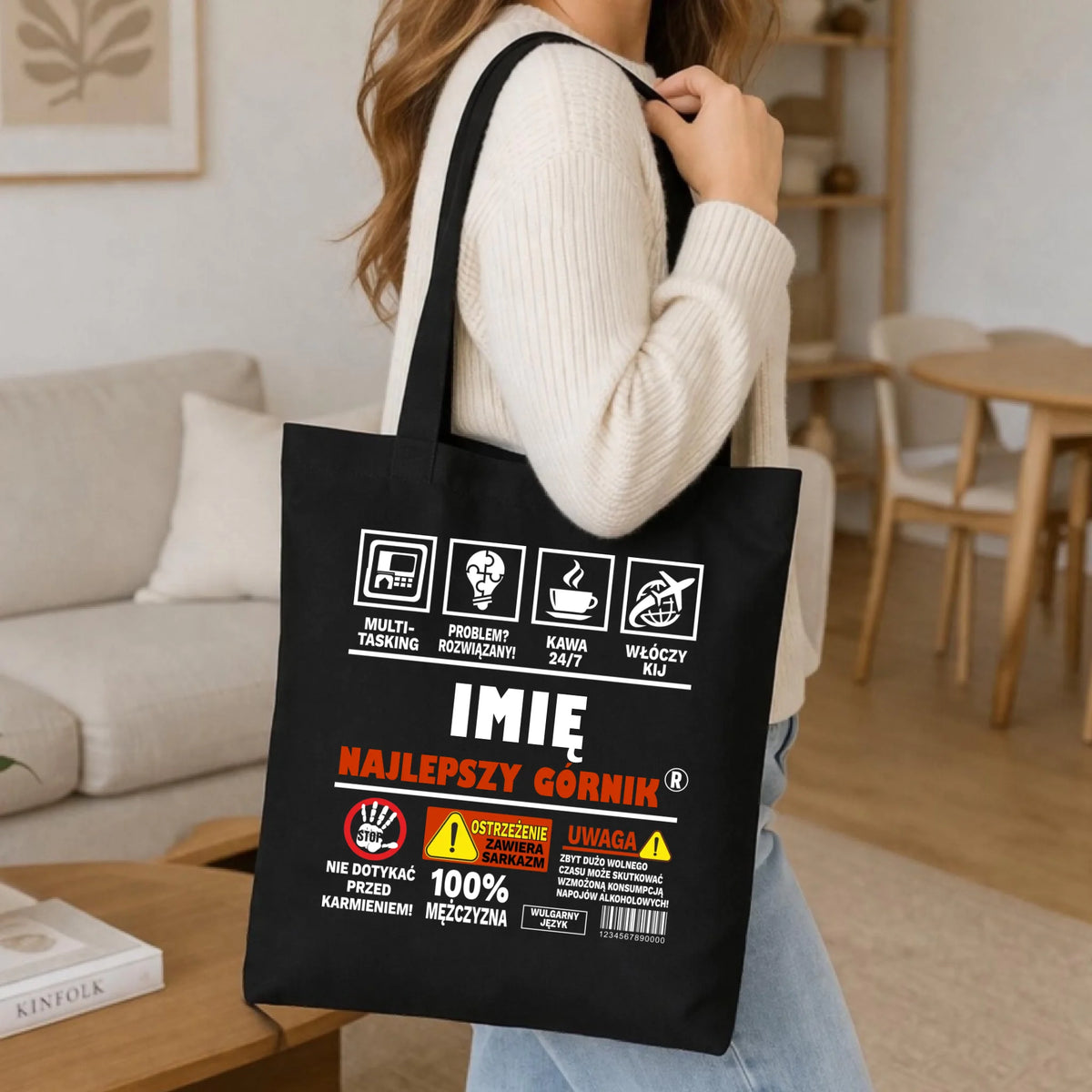Torba - prezent dla górnika - Najlepszy górnik 24/7 - personalizowana G11