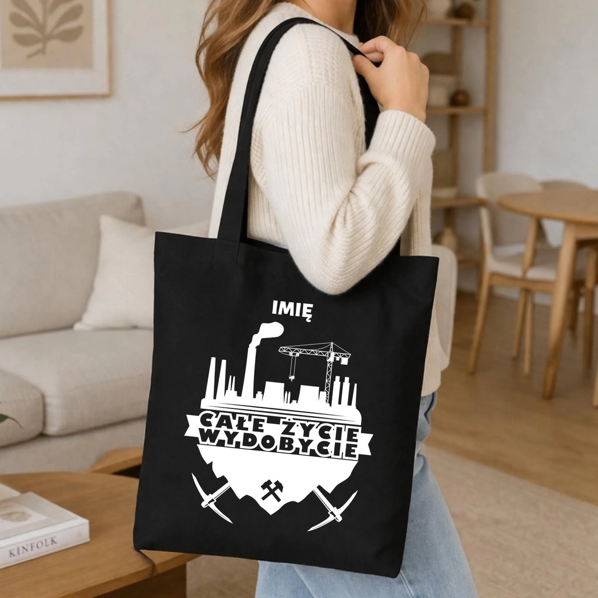 Torba - prezent dla górnika - Całe życie wydobycie - personalizowana G09