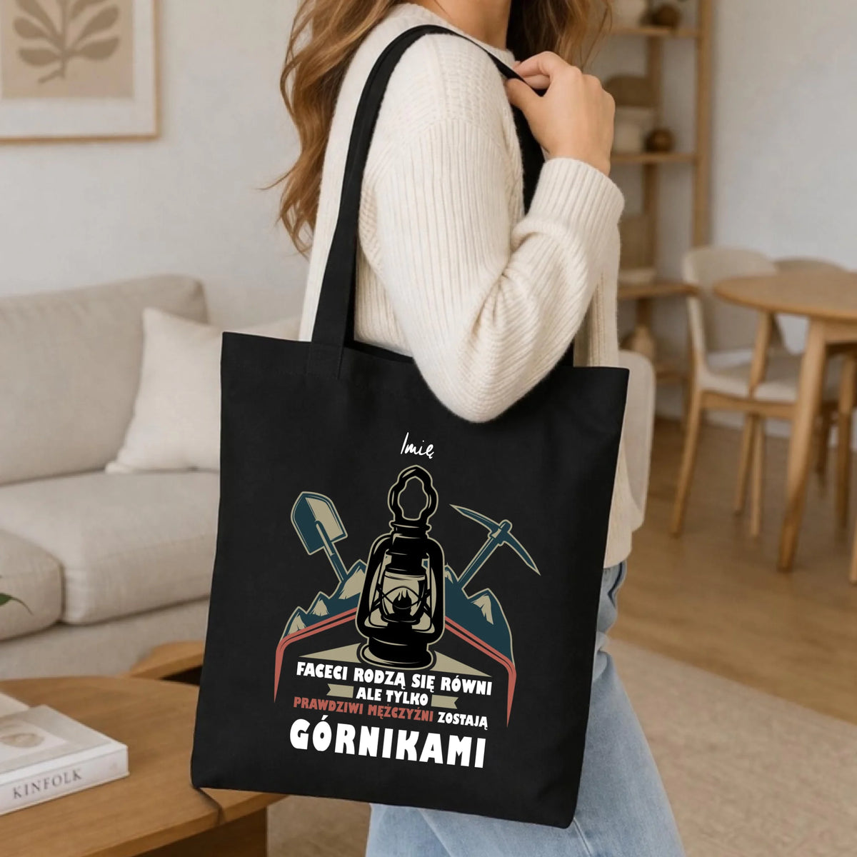 Torba - prezent dla górnika - Prawdziwi mężczyźni zostają górnikami - personalizowana G08