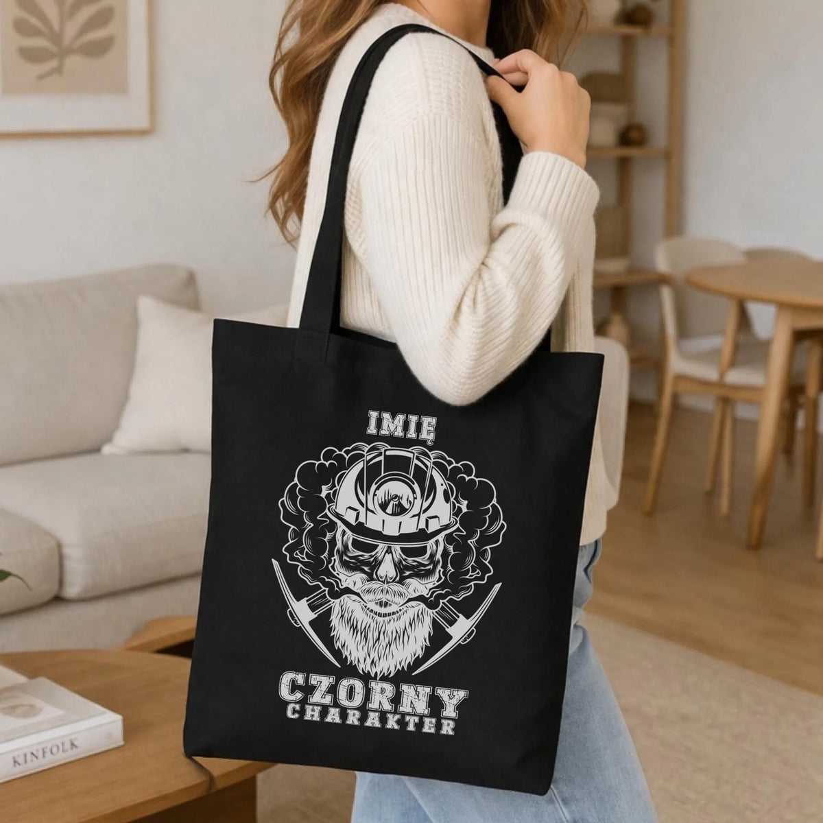 Torba - prezent dla górnika - Czorny charakter - personalizowana G06