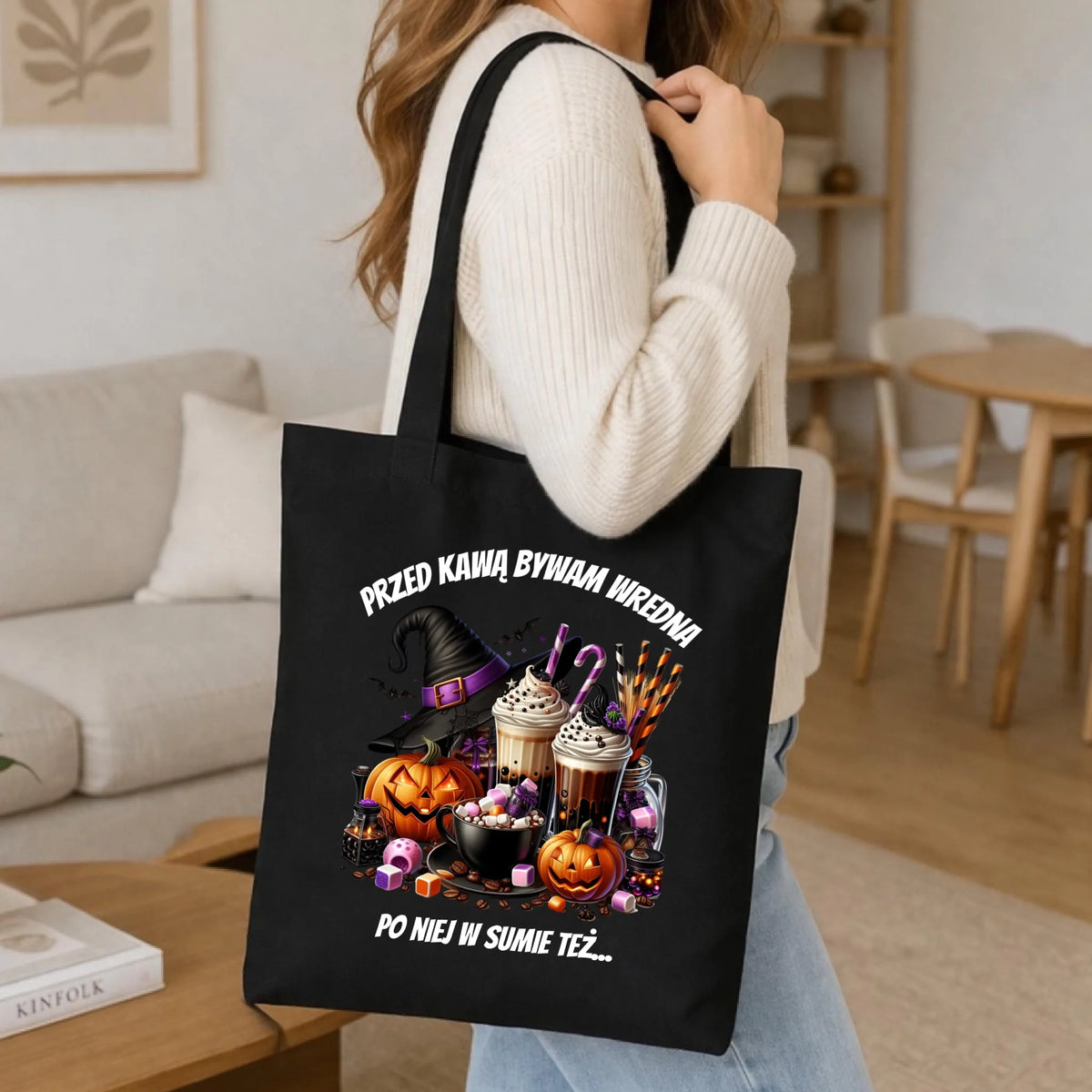 Torba Halloween – Przed kawą bywam wredna, po niej w sumie też HL30