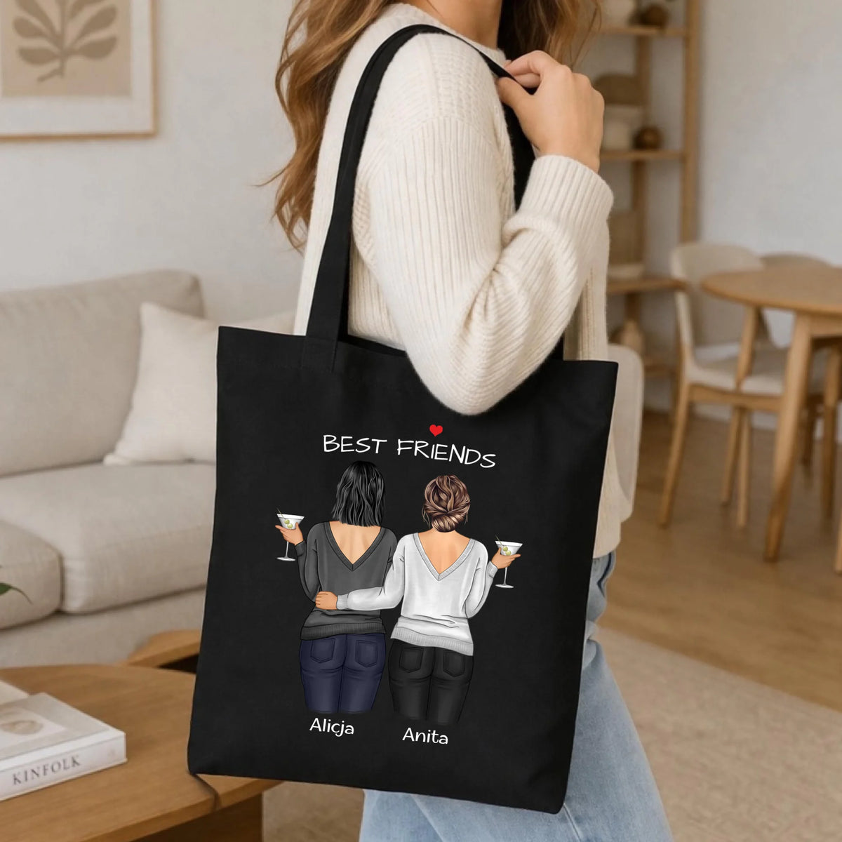 Torba - prezent dla przyjaciółki - Best Friends - personalizowane postacie 2-4 osoby PR03