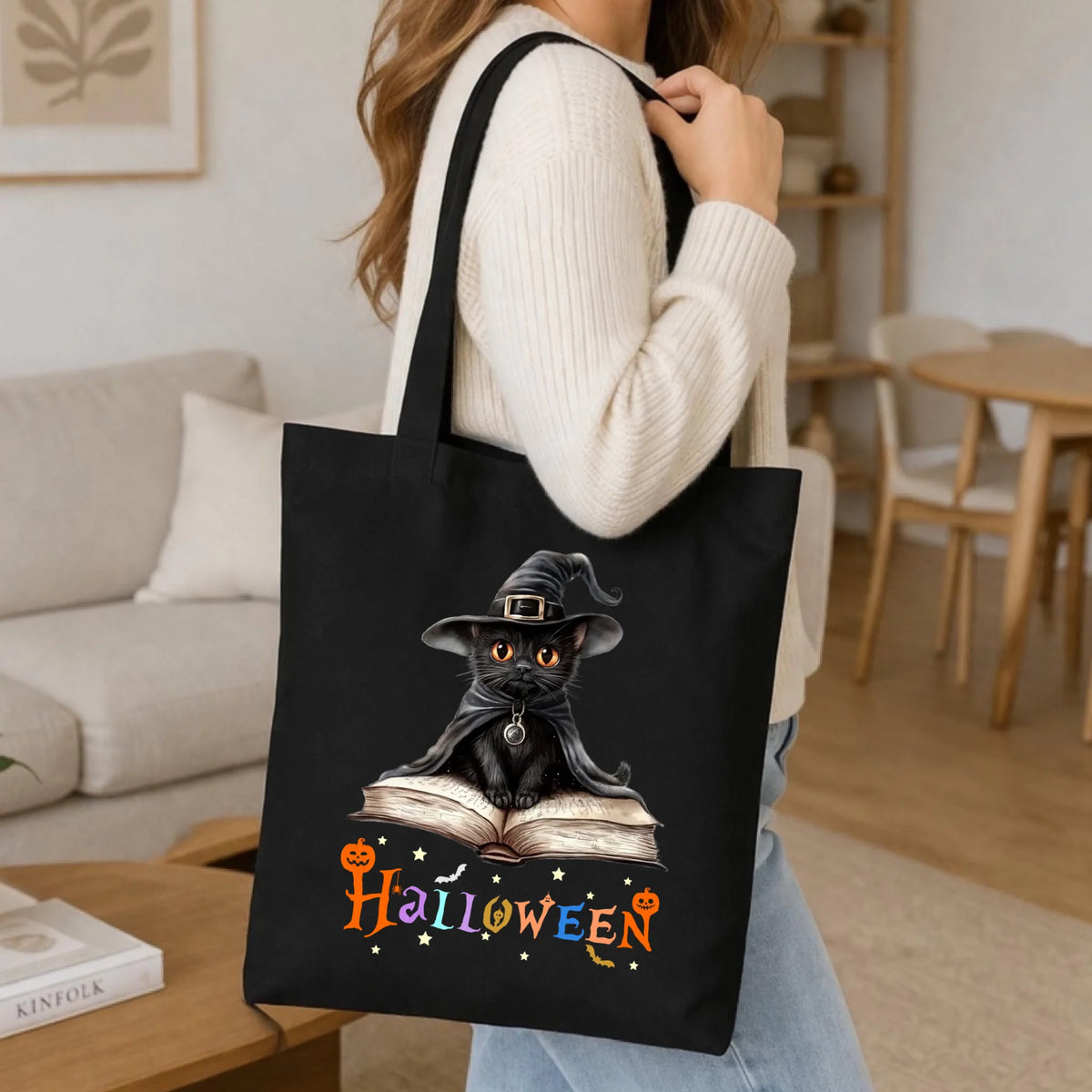 Torba eko na Halloween - Kot Czarodziej HL06
