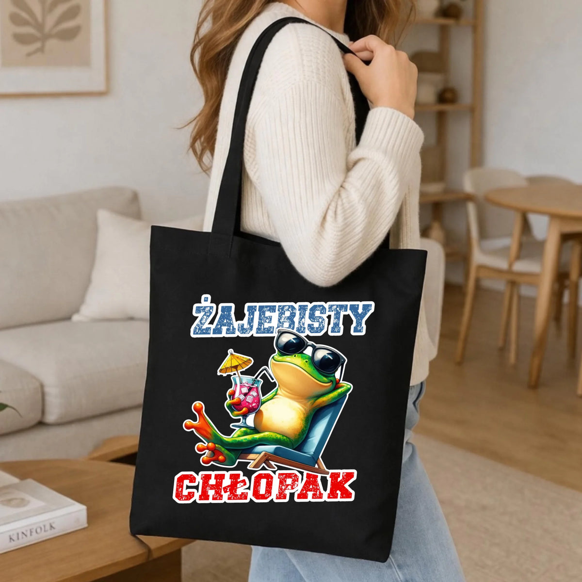 Torba z żabą - prezent dla chłopaka - Żajebisty chłopak DCH19