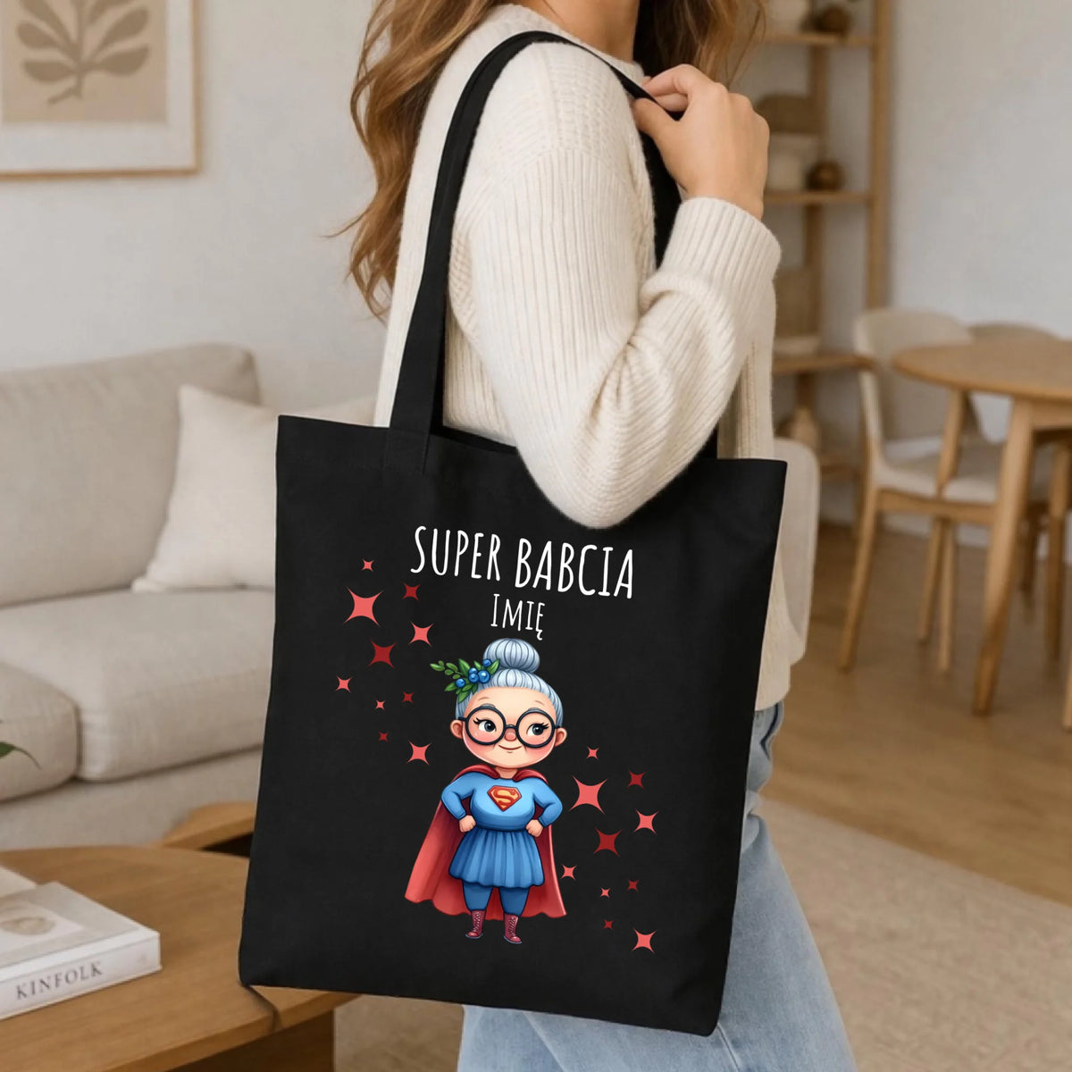 Torba dla babci - Super Babcia - personalizowana B02