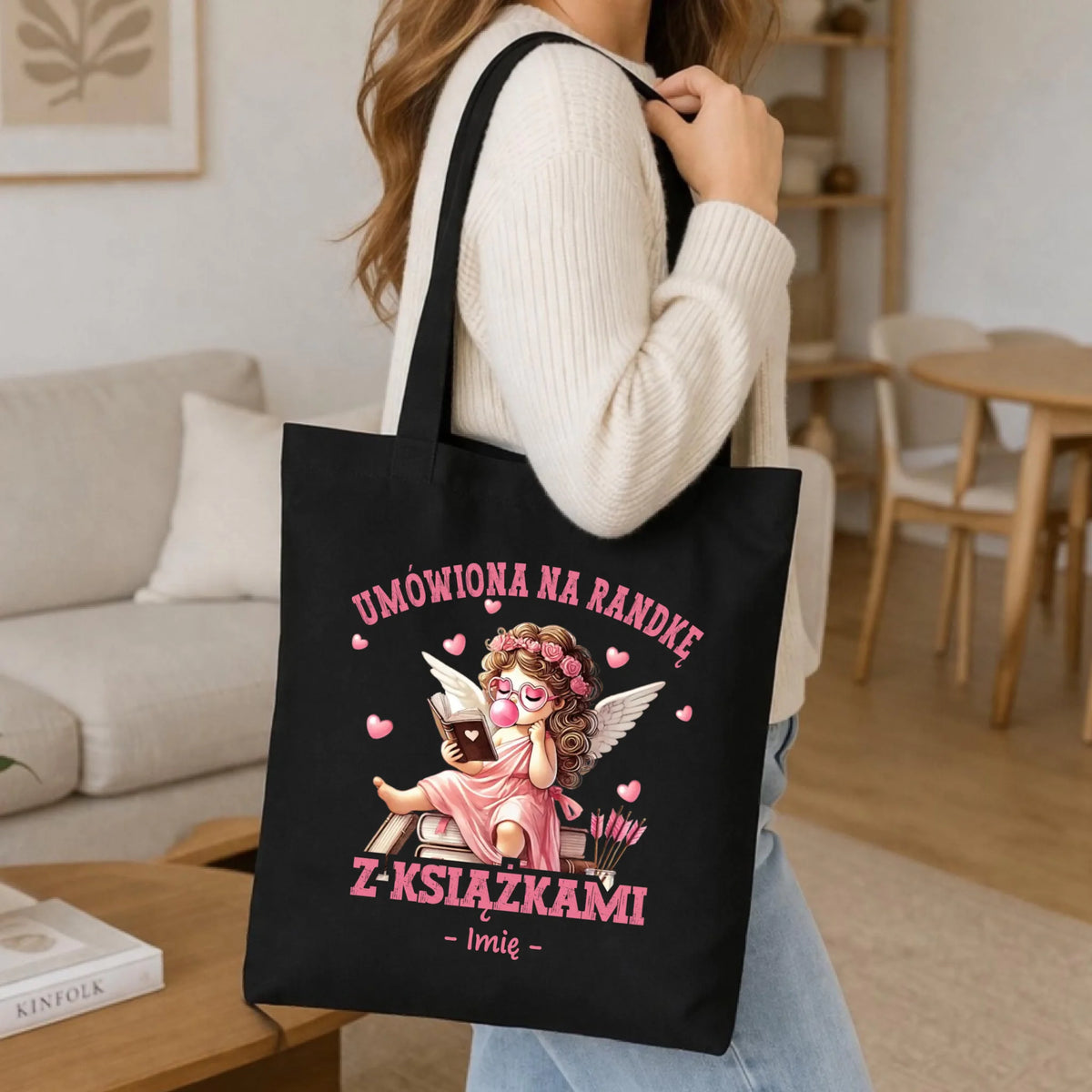 Torba dla czytelniczki – Umówiona na randkę z książkami - personalizowana W19