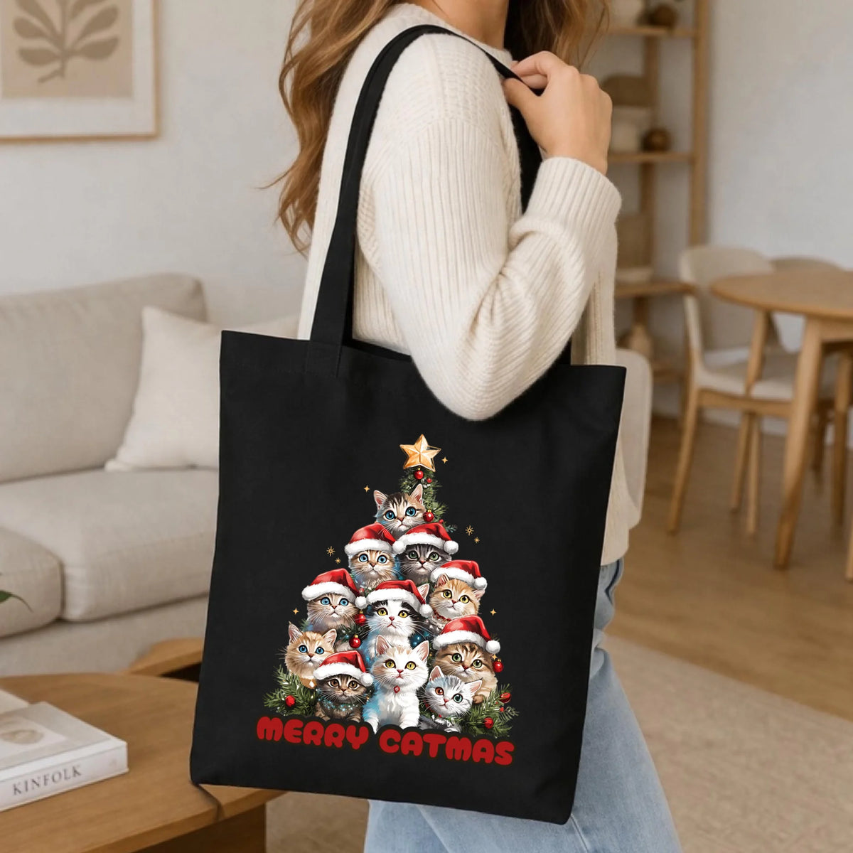 Torba świąteczna - Kocia choinka Merry Catmas BN20