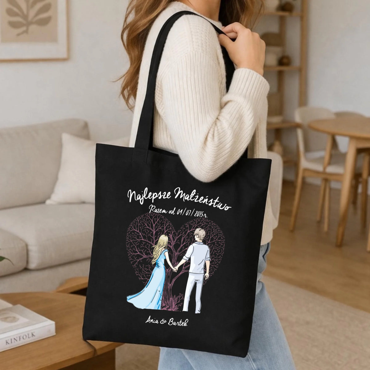 Torba dla par - Najlepsze małżeństwo - personalizowana W03