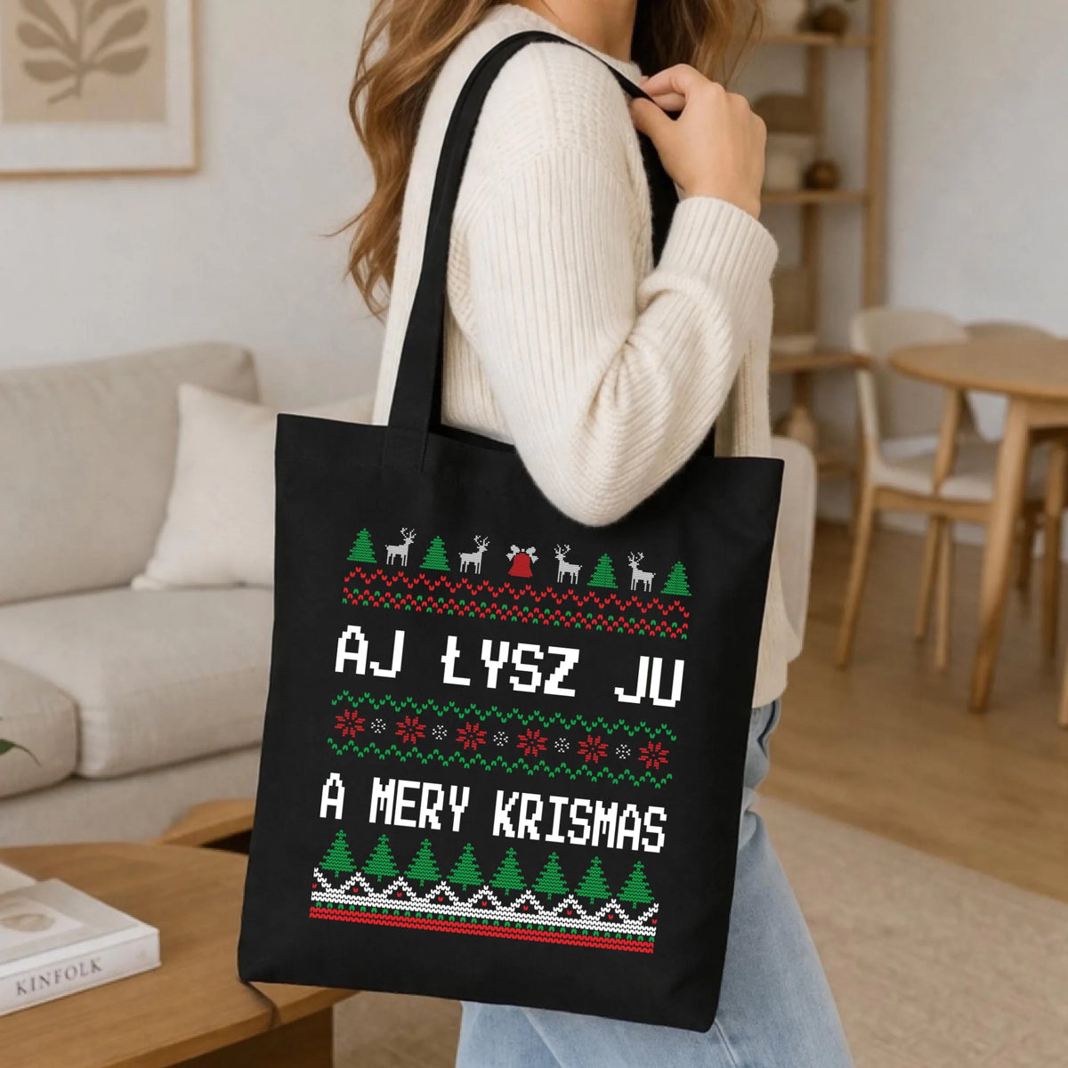 Torba świąteczna - Aj łysz ju a mery krismas BN12