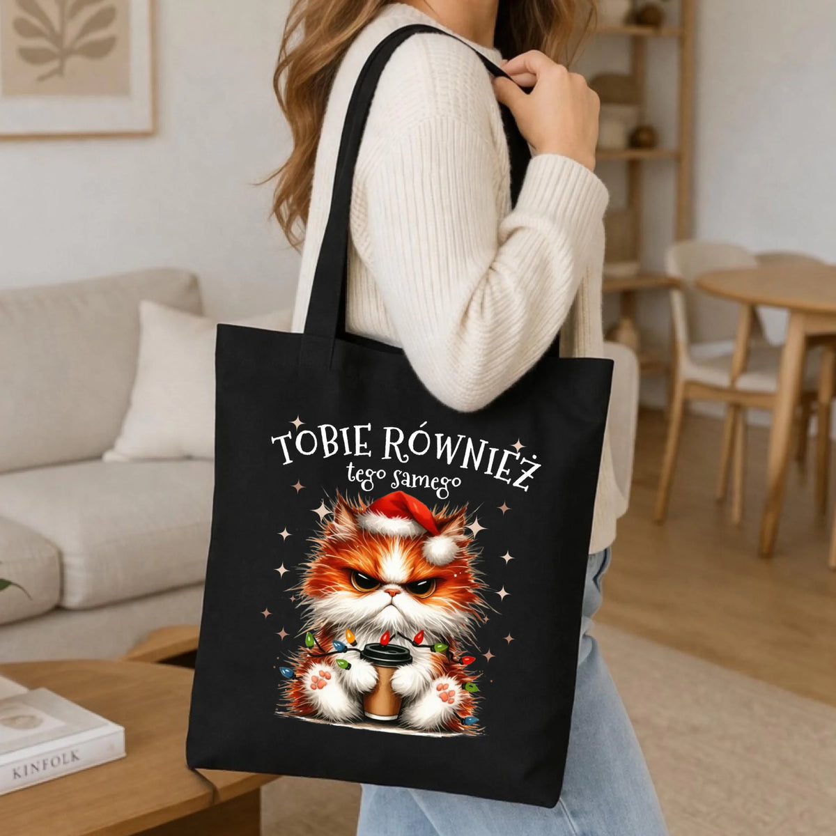 Torba świąteczna - Grumpy Cat Tobie również tego samego BN32