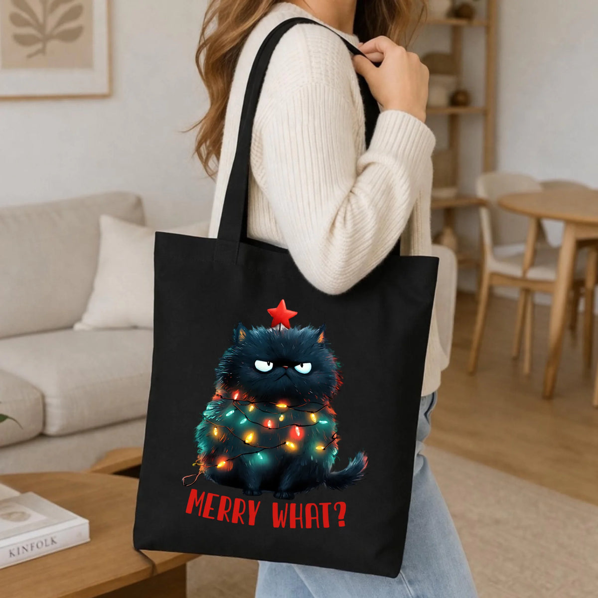 Torba świąteczna - Grumpy Cat Merry what? BN37