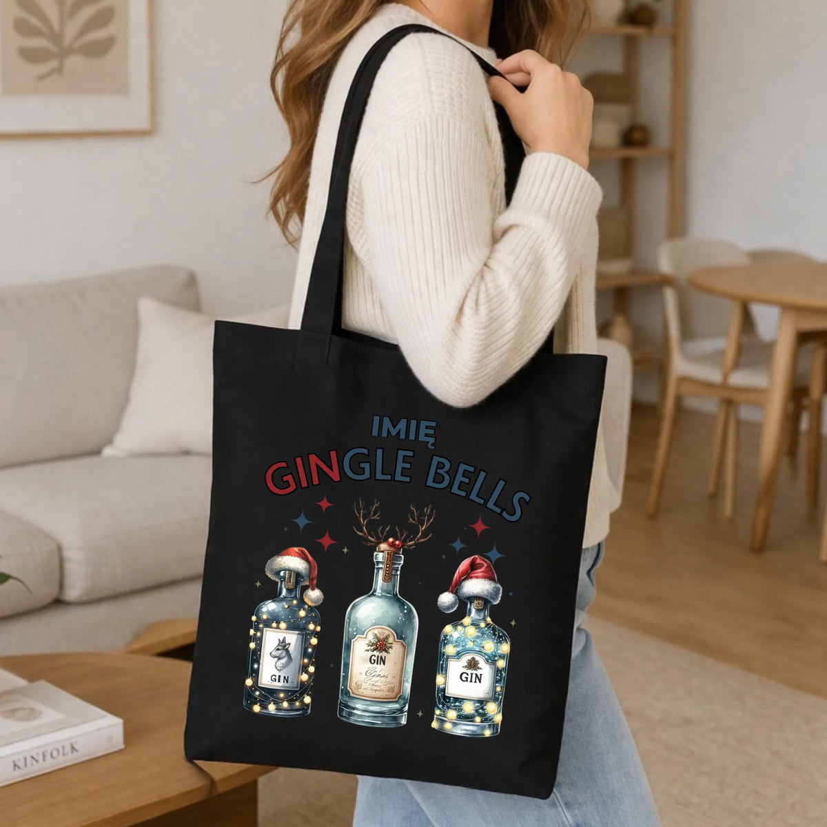 Torba świąteczna - Gin Gingle bells - personalizowana BN68