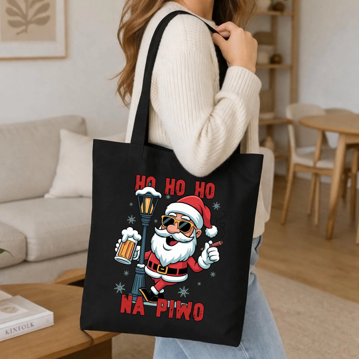 Torba świąteczna - Mikołaj Ho ho ho na piwo BN64