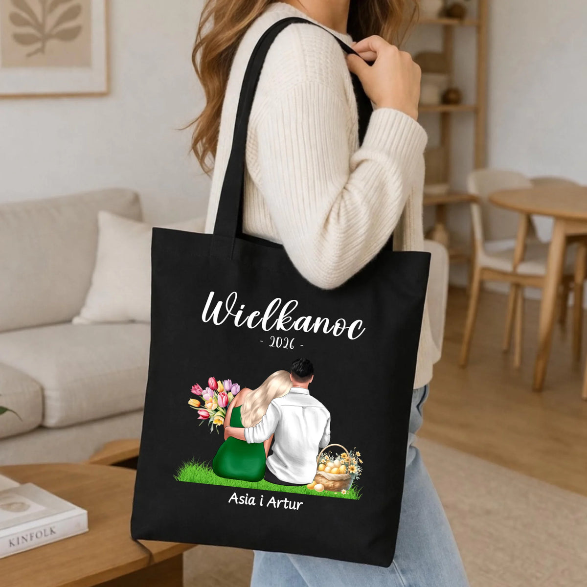 Torba na Wielkanoc dla par - personalizowana WN36