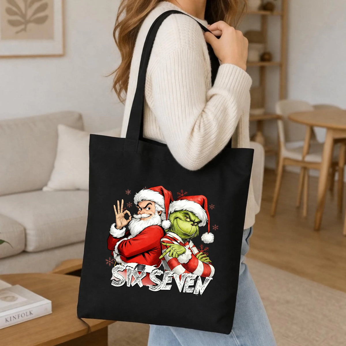 Torba świąteczna - Mikołaj i Grinch six seven 67 BN148